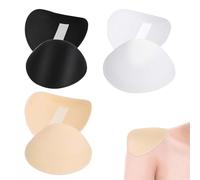 Épaulettes pour vêtements - 3 paires d'inserts de rembourrage en mousse, coussinets de soutien à structure en éponge, solution de levage d'épaule de vêtement pour vestes, costumes, manteaux, aide à l'