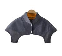 Épaulière chauffante for Homme et Femme, idéale for l'hiver, résistante au Froid, 3 Styles, en Peluche épaisse, idéale for la Colonne cervicale et l'arthrite(Dark Grey B,X-Large)