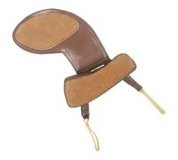 Épaulière de Violon 1/2 1/4 en Peau de Mouton Marron | Mentonnière Intégrée, Répartition du Poids, Forme Adaptée, Coussin D'épaule pour Joueurs, Remplacement