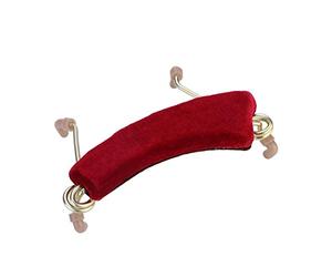 Epaulière pour Violon, Support d'épaule de Violon réglable en Alliage d'aluminium Rouge avec Griffes de Ressort pour Violon 3/4 4/4