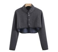 Épaulières en coton for l'hiver, châle et cape for hommes et femmes, protection thermique contre le froid, attelle de protection et de soulagement de la douleur(Dark Grey A,M(40~50kg))