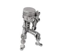 Epdpekc Piston Fait à la Main Homme Crâne Art Figurine Sculpté Squelette Sculpture Maison Bureau Bureau DéCor Ornement-B