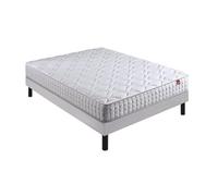 Epeda Ensemble Distinct 2 + Sommier Escale + Pieds 140x190 Ressorts