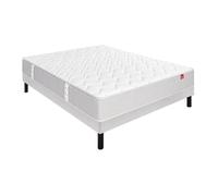 Epeda Ensemble L'AILLEURS + Sommier Escale + Pieds 200x200 Ressorts