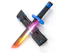 Épée à effet étincelle, lame à éjection automatique de 45 cm avec brume/brouillard LED, effets sonores activés par le mouvement et étincelles de silex réalistes, accessoire rechargeable USB-C pour