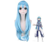 Épée Art en ligne Yuuki Asuna Yuki Asuna perruque tressée bleu style synthétique cheveux Cosplay perruque + perruque casquette PL-448