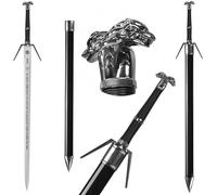 Epee Bambou Medievale 122 cm de Long - Inspiré par The Wittcherr - Épée pour GN, Cosplay, Déguisement de Chevalier, Costume de Viking - Décoration Murale - sans Arêtes Tranchantes (JT10638)