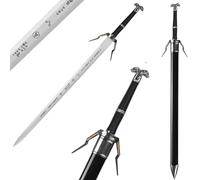 Epee Bambou Medievale 122 cm de Long - Inspiré par The Wittcherr - Épée pour GN, Cosplay, Déguisement de Chevalier, Costume de Viking - Décoration Murale - sans Arêtes Tranchantes (JT10643)