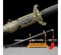 Épée Chinoise en Bois Faite à la Main,épée en Bois Droit pour Cosplay,Accessoires,Affichage,Arts Martiaux,Pratique,décoration,Cadeau