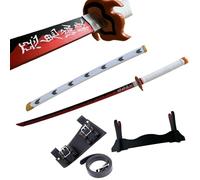 Épée d'anime de Cosplay - Épée de Tueur de démons 104,1 cm avec Support d'épée et Ceinture, réplique d'épée Katana Parfaite pour Le Cosplay, Texture Originale, Performance sur scène et Cadeau