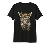 Épée d'archange Floral Saint Michel - Art chrétien T-Shirt Haut de Gamme