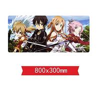 Épée d'art en Ligne Tapis De Souris 800X300Mm, Tapis De Souris Speed Gaming, Large XXL Large Tapis De Souris avec Base Épaisse De 2Mm, pour Ordinateurs Portables, Pc, H