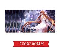 Épée d'art en Ligne Tapis De Souris De Jeu De Vitesse |Tapis De Souris XXL | 700 X 300Mm Grand Format |Base De 2Mm D'Épaisseur | Précision Et Vitesse Parfaites, E