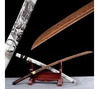 Épée de samouraï Japonaise en Bois 103 cm,Lame en Palissandre Naturel,Katana en Bois Fait à la Main pour Cosplay,Arts Martiaux,Kendo,Cadeau,décoration