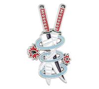 Épée de tueur de démon, en émail, bijou animé, accessoire pour sac à dos, Klein, Métal non précieux