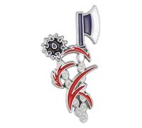 Épée de tueur de démon, en émail, bijou animé, accessoire pour sac à dos, Klein, Métal non précieux