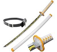 Épée de tueur de démons accessoire de lame de Katanas Cosplay pour Kamado Tanjirou Samurai jouets décoratifs d'épée Ninja anime pour d'anime jouets d'armes décoratives modèle en bois 41 pouces, D