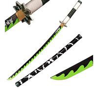 Sword Warrior Épée Demon 104 cm en Bois Épée Shinazugawa Sanemi, Katana en Bois Anime Japonais, Épée Cosplay