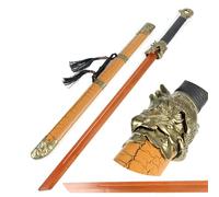 Épée Droite en Bois de 106 cm,Lame en Bambou Naturel,Fourreau en ABS,bokken Fait Main. pour Cadeaux,entraînement,Accessoires,décoration,Cosplay.