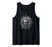Épée et Bouclier de Chevalier templier Sainte Croix de Jérusalem Débardeur