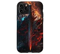 Épée flamboyante et Bouclier de Pierre Le Symbole du Coque pour iPhone 11 Pro