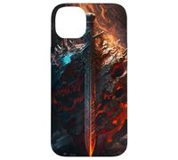 Épée flamboyante et Bouclier de Pierre Le Symbole du Coque pour iPhone 14 Plus