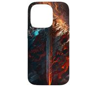 Épée flamboyante et Bouclier de Pierre Le Symbole du Coque pour iPhone 14 Pro