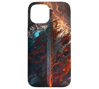 Épée flamboyante et Bouclier de Pierre Le Symbole du Coque pour iPhone 15