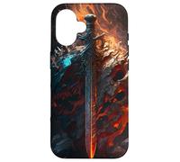 Épée flamboyante et Bouclier de Pierre Le Symbole du Coque pour iPhone 16
