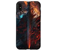 Épée flamboyante et Bouclier de Pierre Le Symbole du Coque pour iPhone XS Max
