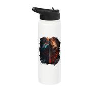 Épée flamboyante et bouclier de pierre le symbole du Stainless Steel Insulated Water Bottle
