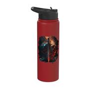 Épée flamboyante et bouclier de pierre le symbole du Stainless Steel Insulated Water Bottle