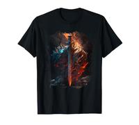 Épée flamboyante et Bouclier de Pierre Le Symbole du T-Shirt