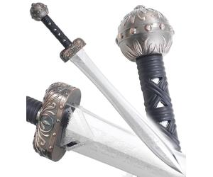 Epee Glaive Gladiateur Tout en Polypropylene Couleur Argent Entrainement Combat 84cm Epee de Frappe Haut de Gamme Haute Qualité
