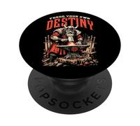 Épée guerrière Forgeron Viking Forge Votre Propre Destin PopSockets PopGrip Adhésif