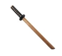 Épée Katana en Bois Courte Petite Taille Bouc Kendo Entraînement à l'épée Samouraï Jeu de rôle Cosplay Iaido Boxe (Jaune, 60cm)