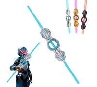 Épée lumineuse - Épée rotative de feu - Sabre laser à double tranchant, 24 lumières de couleur, costume de cosplay cool, décoration de fête, cadeau d'anniversaire