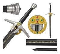 Epee Mousse Medievale 100 cm de Long - Épée pour GN, Cosplay, Déguisement de Chevalier, Costume de Viking - Décoration Murale Inspiré par The Wittcherr - Arme Mousse sans Arêtes Tranchantes, FM308-1