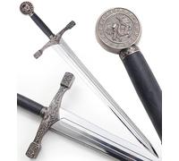 Épée Plastique Médiévale Excalibur en Polypropylène Argent - Combat Entraînement