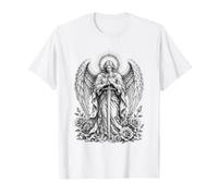 Épée Portant Un séraphin Ange Gothique Monochrome Art T-Shirt