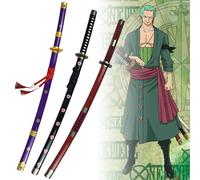 Épée Roronoa Zoro de 104 cm, accessoire de cosplay d'anime One Piece, couteau ninja, katana japonais taille réelle, sabre samouraï original, jouet Set A