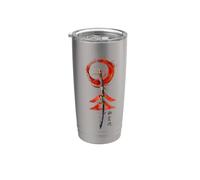 Épée samouraï japonaise de style rétro Harajuku vaporwave Gobelet isotherme en acier inoxydable double paroi