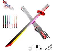 Épée Sparkblade avec étincelles, épée à lame avec fumée, fumée réaliste, étincelles sur le dessin, lumières LED multicolores, idéale pour cosplay, Halloween et affichage