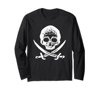 Épées de crâne de pirate Jolly Roger Drapeau parler comme un pirate Manche Longue