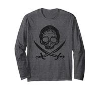 Épées de crâne de pirate Jolly Roger Drapeau parler comme un pirate Manche Longue