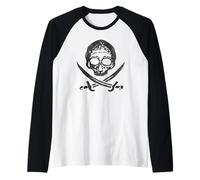 Épées de crâne de pirate Jolly Roger Drapeau parler comme un pirate Manche Raglan