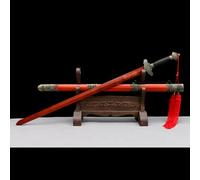 ＜Épées de Pivoine＞Épées Chinoises en Bois,faciles à Transporter Lors des Sorties,Accessoires de Jeu de rôle pour Arts Martiaux,épées Droites en Bois Faites à la Main