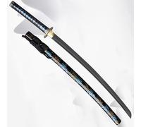 Épées Katana Faites à la Main,Lame de Bois de Palissandre Naturel,épée de samouraï Japonaise,Katana en Bois avec Fourreau