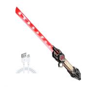 Épées lumineuses 2 en 1, double sabre, son Fx et câble de charge USB C, épées lumineuses rechargeables, poignée télescopique pour guerriers de combattants Galaxy War, cadeau de fête d'Halloween