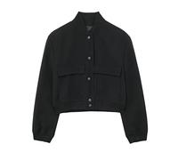 EPERDE Veste bomber vintage solide à manches longues pour femme - Manteaux décontractés de rue 2023 - Fermeture éclair - Jakcet élégant